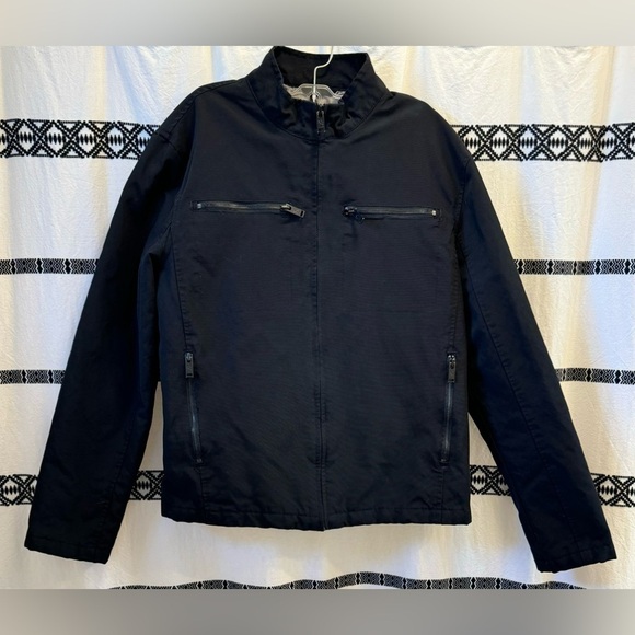 Men’s Express Black Coat Jacket Size Large - Picture 9 of 10